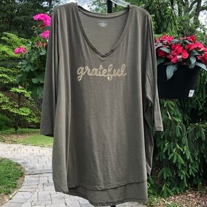 2/$10 Sage LS Message Tee